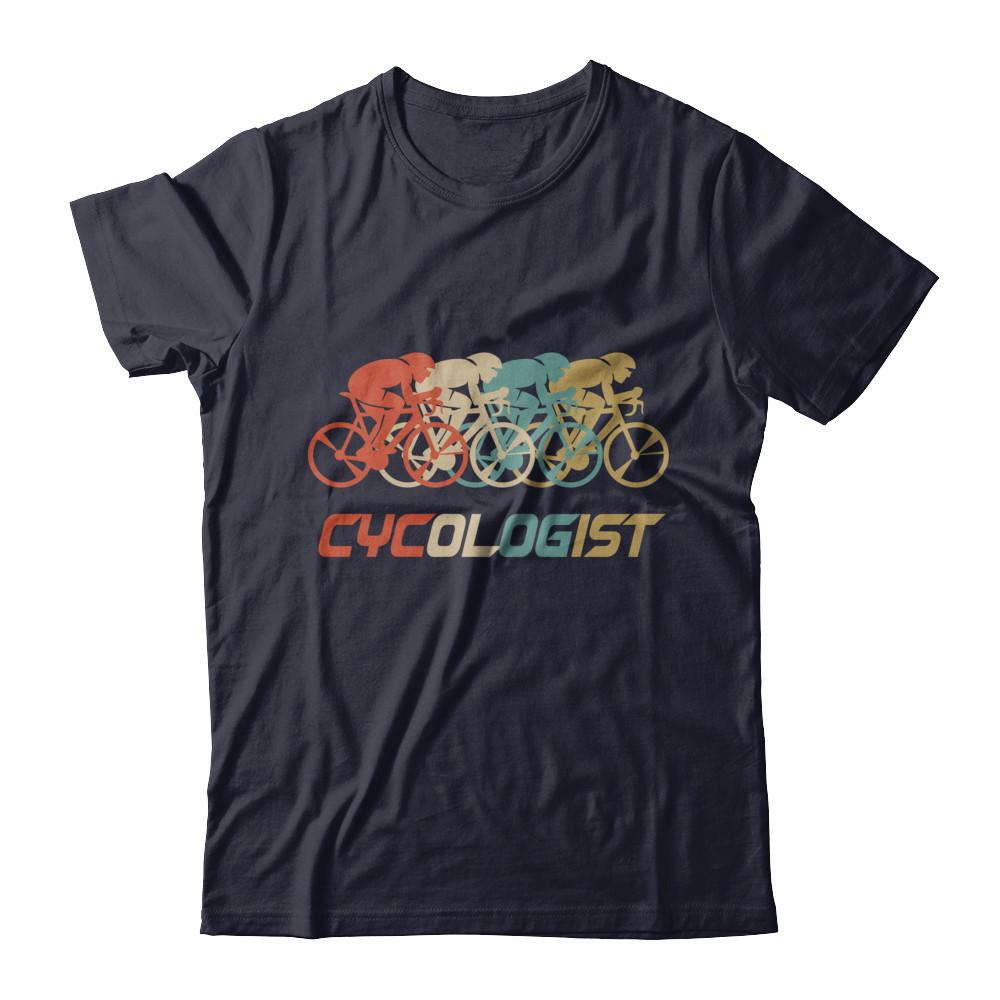 Vintage Cycologist Bicycle Funny Cycling-T-Shirt & Hoodie-Premium T-Shirt-Midnight Navy