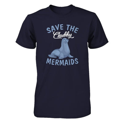Save The Chubby Mermaids-T-Shirt & Tank Top-Premium T-Shirt-Midnight Navy
