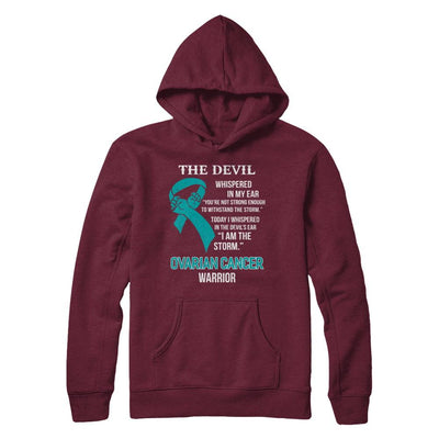 I Am The Storm Support Ovarian Cancer Warrior Gift-T-Shirt & Hoodie-Pullover Hoodie-Maroon