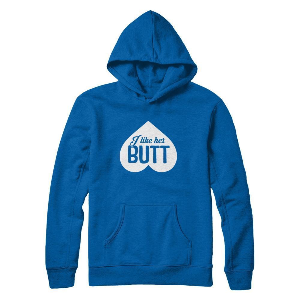 I Like Her Butt Couple-T-Shirt & Hoodie-Pullover Hoodie-Royal