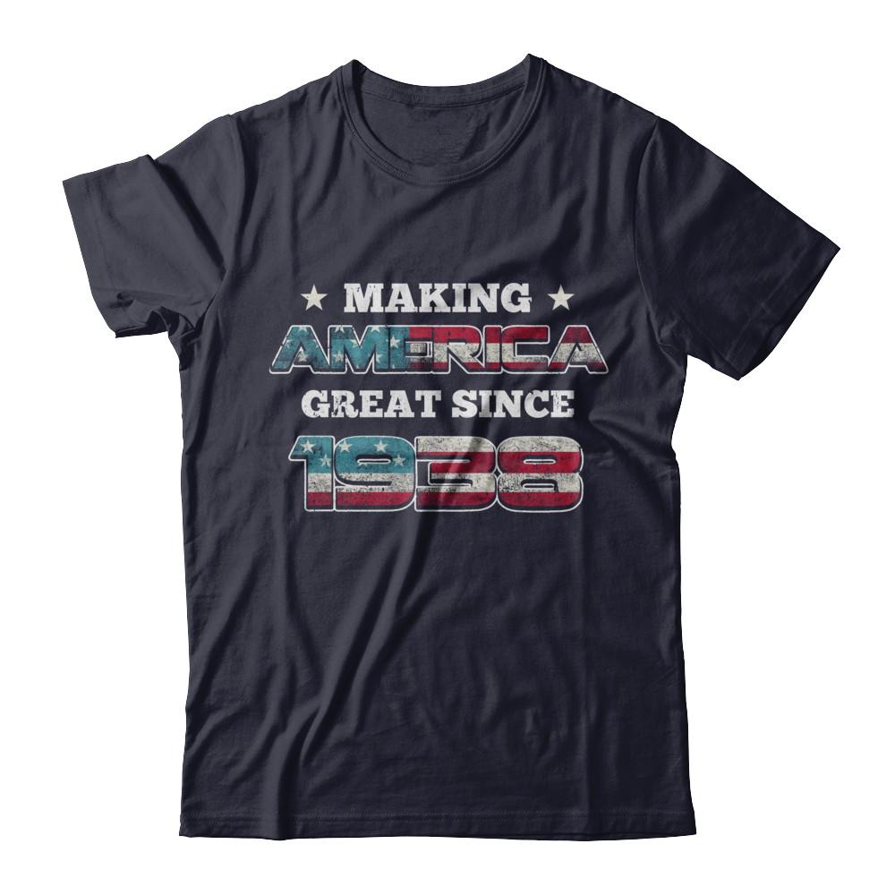 Making America Great Since 1938 83th Birthday-T-Shirt & Hoodie-Premium T-Shirt-Midnight Navy