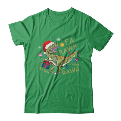 Christmas Funny Dinosaur T-Rex Claus Fa Rawr Rawr-T-Shirt & Hoodie-Premium T-Shirt-Kelly Green