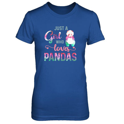 Just A Girl Who Loves Pandas Panda Lover-T-Shirt & Tank Top-Women's T-Shirt-Royal
