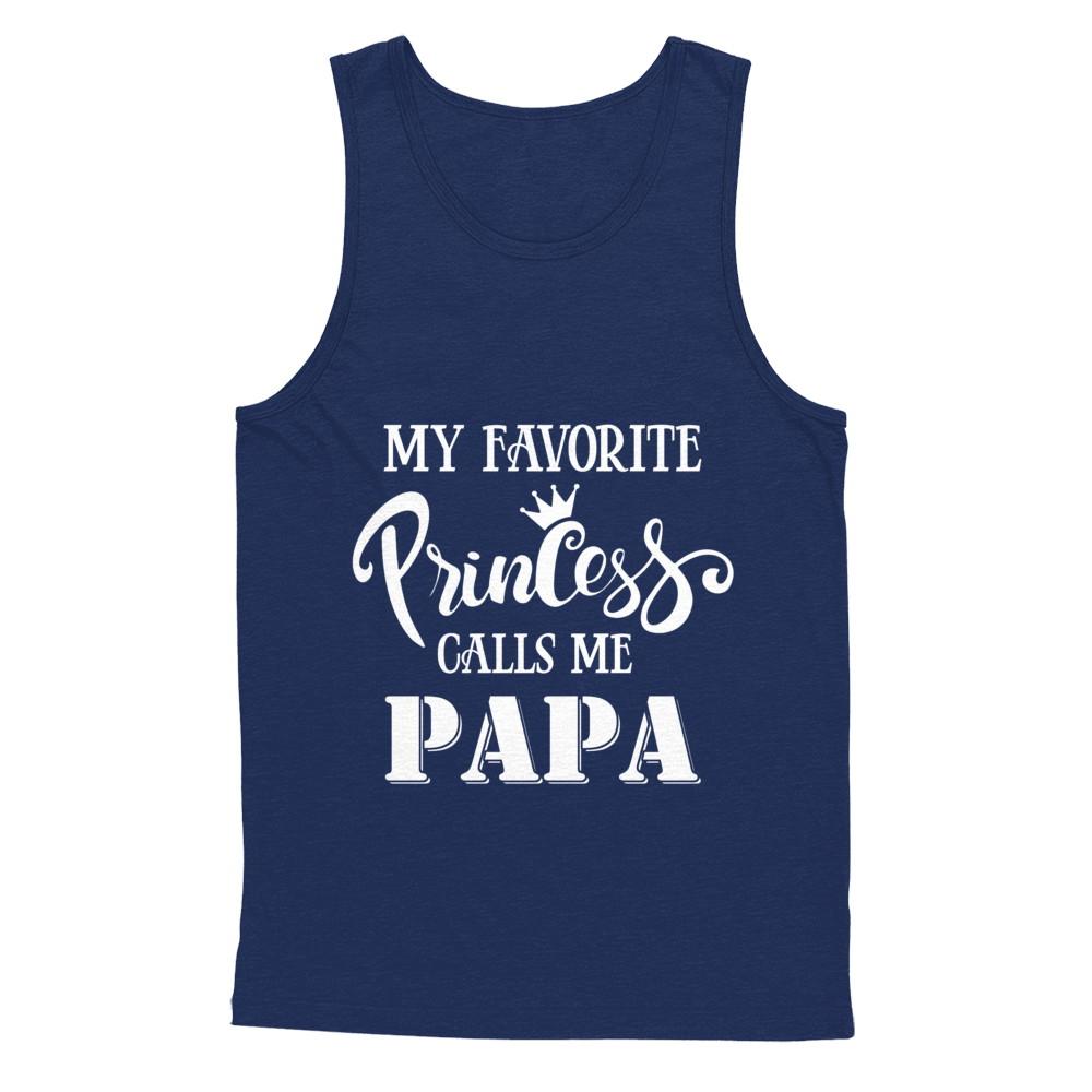 My Favorite Princess Calls Me Papa-T-Shirt & Hoodie-Unisex Tank-Navy