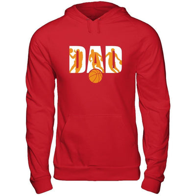 Basketball Dad Father's Day-T-Shirt & Hoodie-Pullover Hoodie-Red