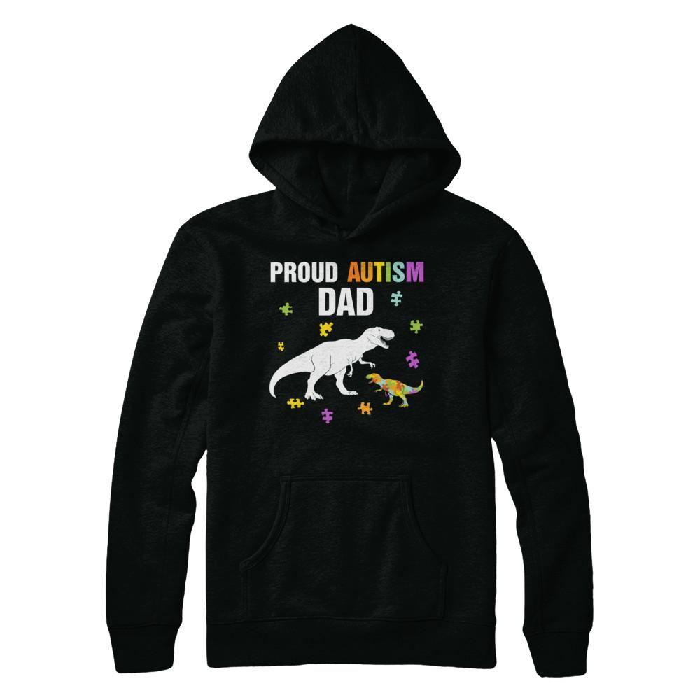 Proud Autism Dad T-Rex Dinosaur Autism Awareness-T-Shirt & Hoodie-