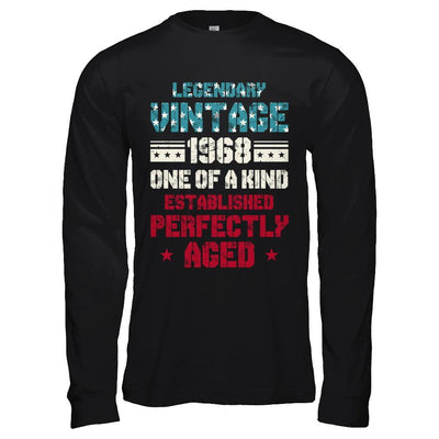 Legendary Vintage 1968 53th Years Old Birthday Gift-T-Shirt & Hoodie-Long Sleeve T-Shirt-Black