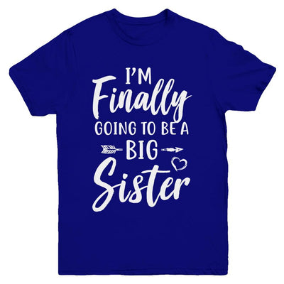 Cute I Am Finally Going To Be A Big Sister Youth-Youth Shirt-Youth T-Shirt-Navy
