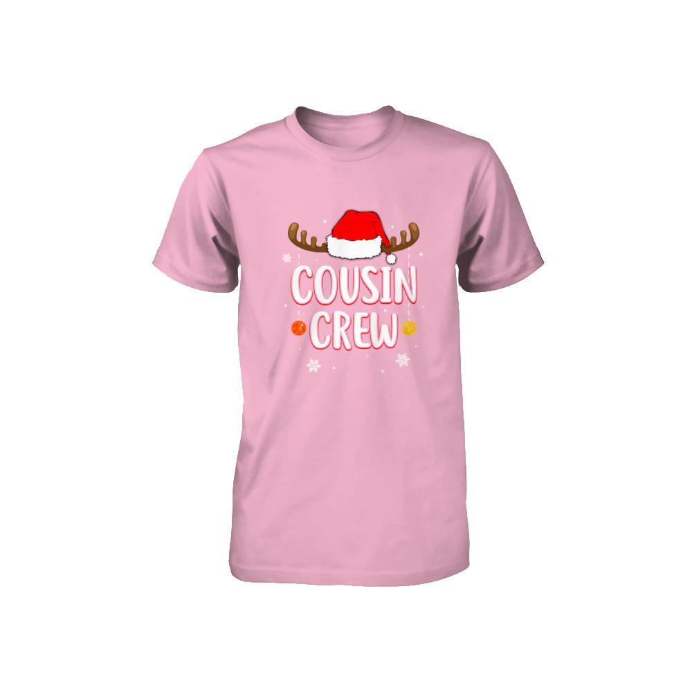 Cousin Crew Reindeer Matching Family Christmas Youth-Youth Shirt-Toddler T-Shirt-Pink