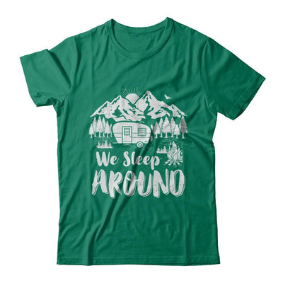 We Sleep Around Funny Husband Wife Camping-T-Shirt & Hoodie-Classic T-Shirt-Kelly Green
