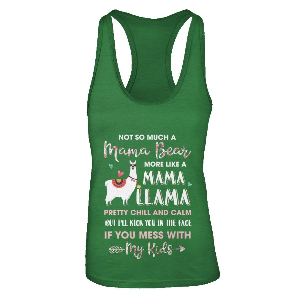 Not So Much A Mama Bear More Like A Mama Llama-T-Shirt & Tank Top-Women's Ideal Racerback Tank-Kelly Green