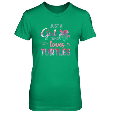 Just A Girl Who Loves Turtles Turtle Lover-T-Shirt & Tank Top-Women's T-Shirt-Irish Green