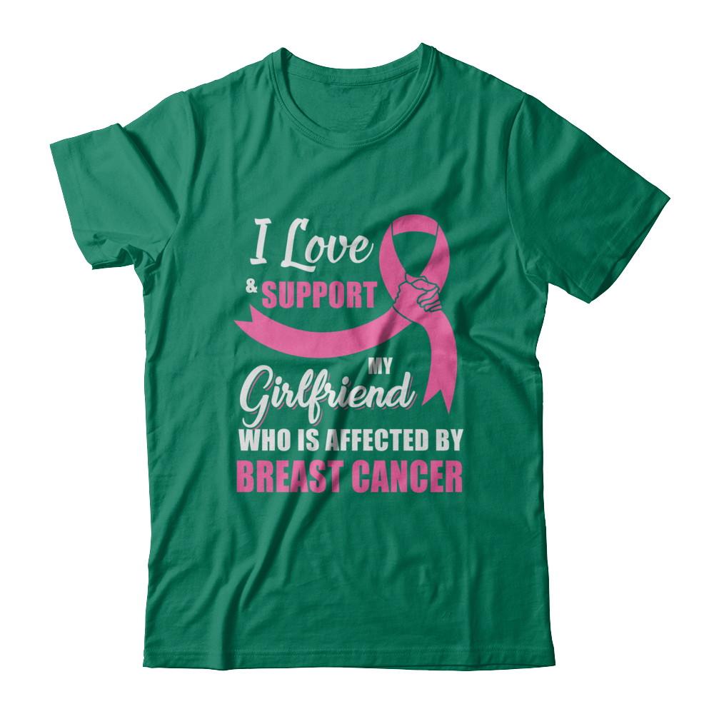 Breast Cancer Awareness Support Pink Girlfriend Boyfriend-T-Shirt & Hoodie-Classic T-Shirt-Kelly Green
