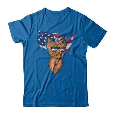Funny Patriot Yorkie Dog 4Th Of July American Flag-T-Shirt & Hoodie-Classic T-Shirt-Royal