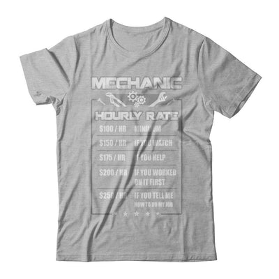 Funny Mechanic Hourly Rate-T-Shirt & Hoodie-Premium T-Shirt-Heather Gray