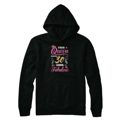 This Queen Makes 30 Look Fabulous 1991 30th Birthday-T-Shirt & Tank Top-Pullover Hoodie-Black