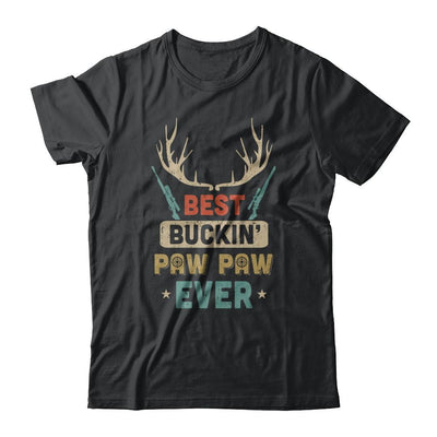 Vintage Best Buckin' Paw Paw Ever Deer Hunting-T-Shirt & Hoodie-Classic T-Shirt-Black