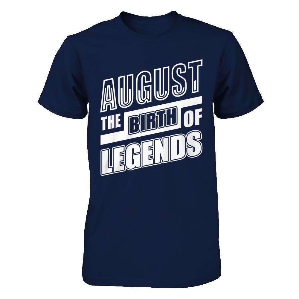 August The Birth Of Legends-T-Shirt & Hoodie-Classic T-Shirt-Navy