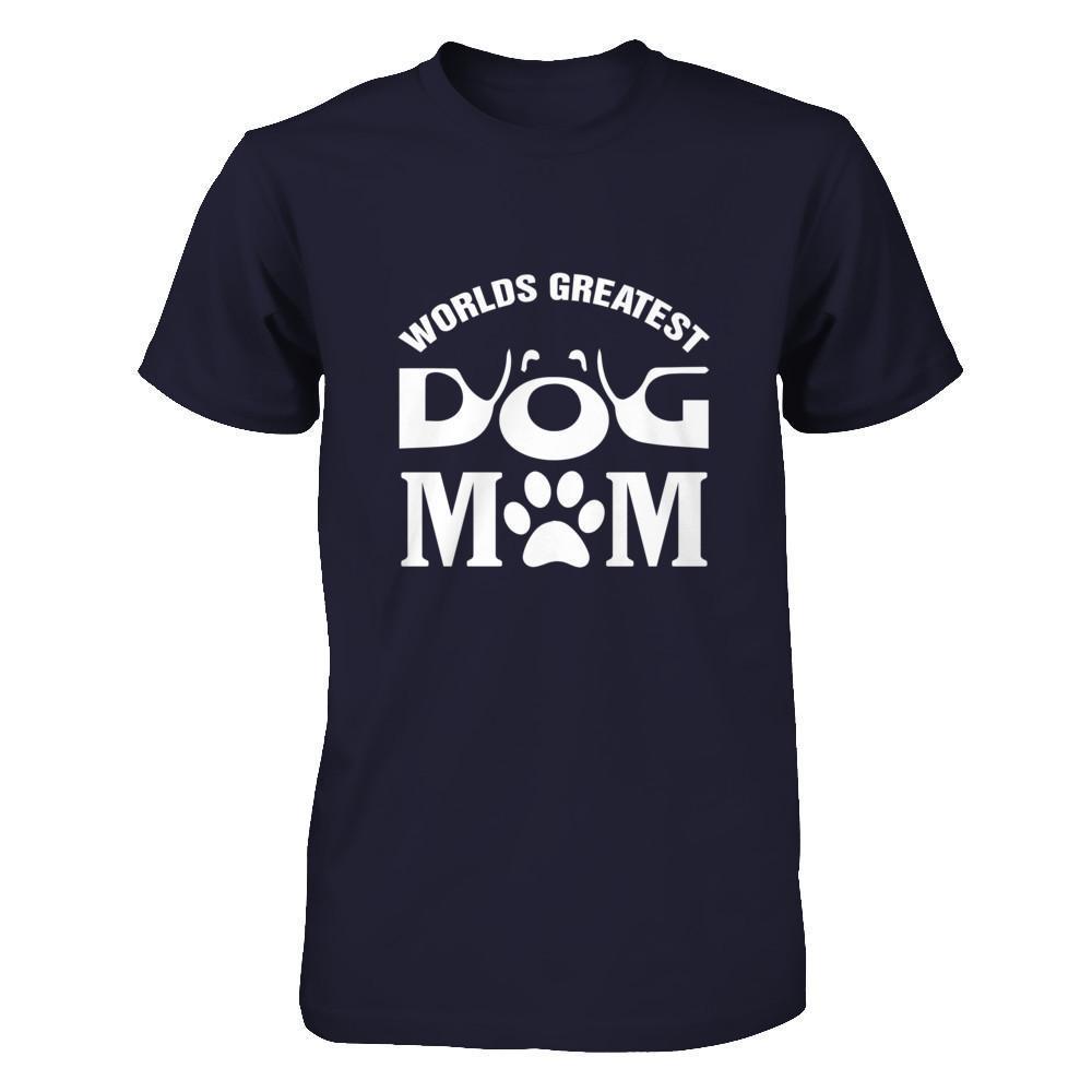 Worlds Greatest Dog Mom-T-Shirt & Hoodie-Premium T-Shirt-Midnight Navy