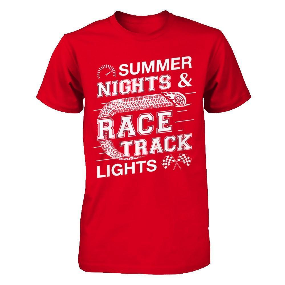 Summer Nights Race Track Lights-T-Shirt & Hoodie-Premium T-Shirt-Red