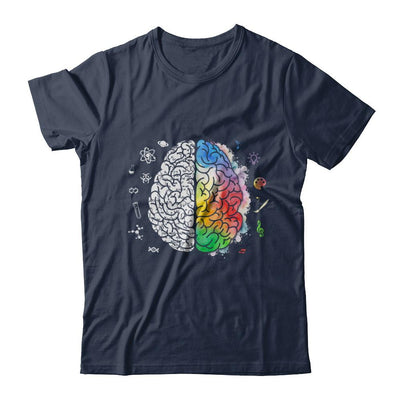 Colorful Brain Chemistry Science And Art-T-Shirt & Hoodie-Classic T-Shirt-Navy