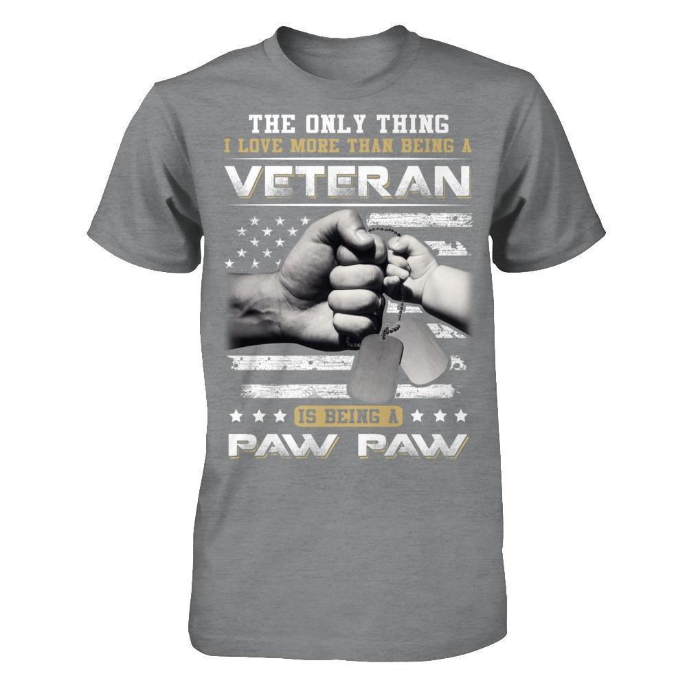 I Love More Than Being A Veteran Is Being A Paw Paw-T-Shirt & Hoodie-Classic T-Shirt-Sport Grey