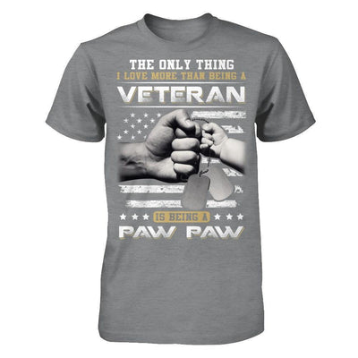 I Love More Than Being A Veteran Is Being A Paw Paw-T-Shirt & Hoodie-Classic T-Shirt-Sport Grey
