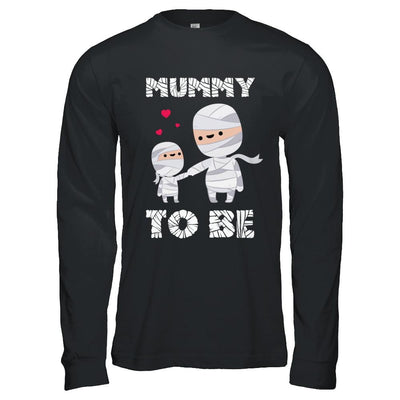 Cute Funny Mummy To Be Pregnant Mom Halloween-T-Shirt & Hoodie-Long Sleeve T-Shirt-Black