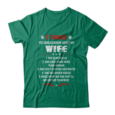 5 Things You Should Know About My Wife Dogs Husband-T-Shirt & Hoodie-Classic T-Shirt-Kelly Green