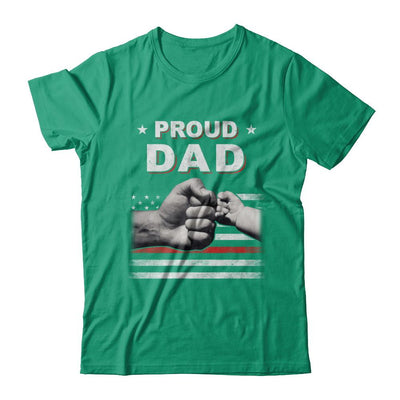 Proud Dad Fireman Firefighter Thin Red Line Flag Fathers Day-T-Shirt & Hoodie-Classic T-Shirt-Kelly Green