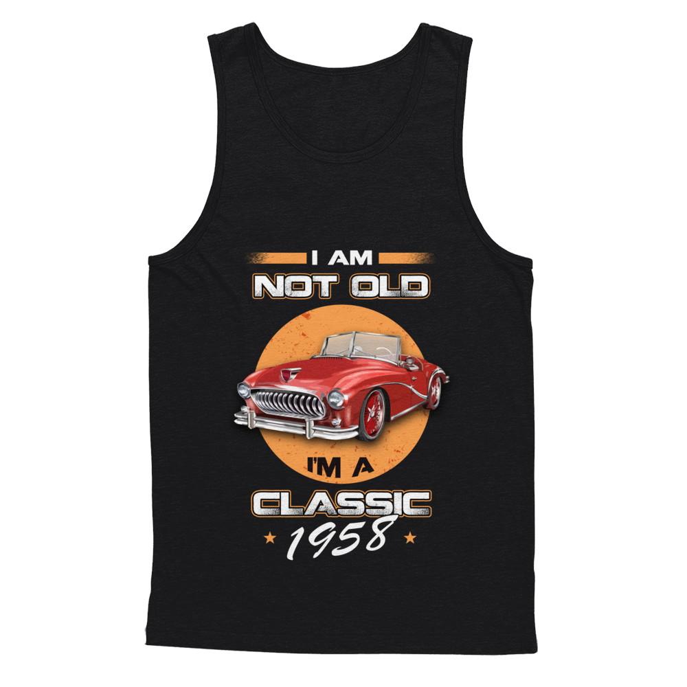 I'm Not Old I'm A Classic 1958 Car-T-Shirt & Hoodie-Unisex Tank-Black