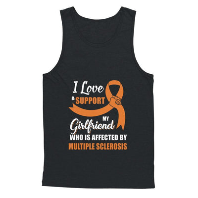 Multiple Sclerosis Awareness Support Orange Girlfriend Boyfriend-T-Shirt & Hoodie-Unisex Tank-Black
