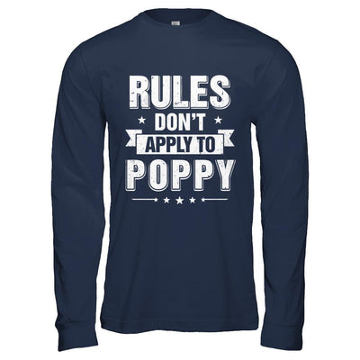 Grandfather Rules Don't Apply To Poppy-T-Shirt & Hoodie-Long Sleeve T-Shirt-Navy