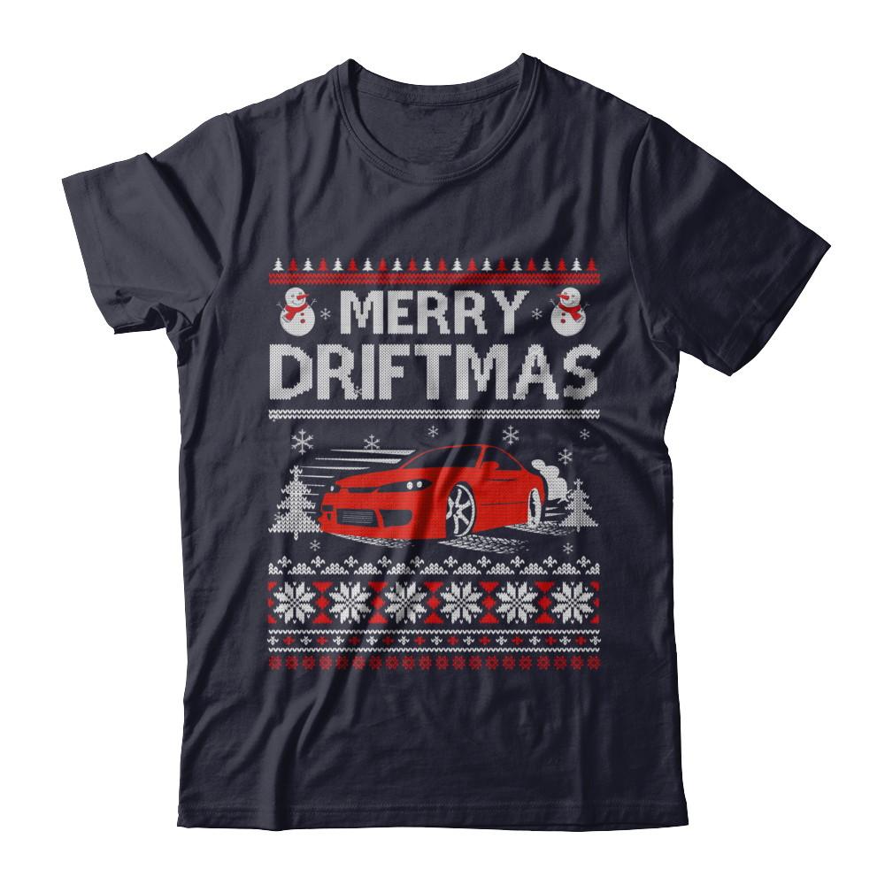 Merry Drifting Car Enthusiasts Sweater-T-Shirt & Sweatshirt-Premium T-Shirt-Midnight Navy