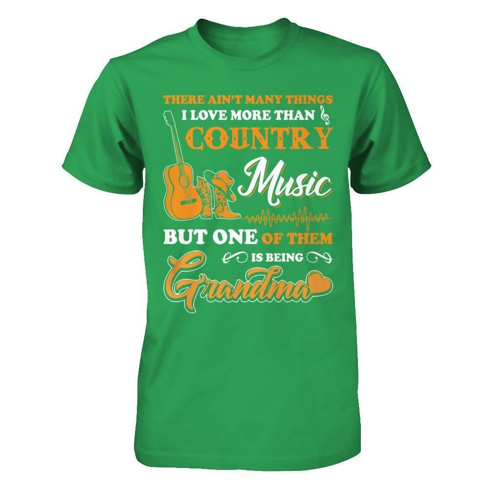 I Love More Than Country Music But One Of Them Is Being Grandma-T-Shirt & Hoodie-Premium T-Shirt-Kelly Green