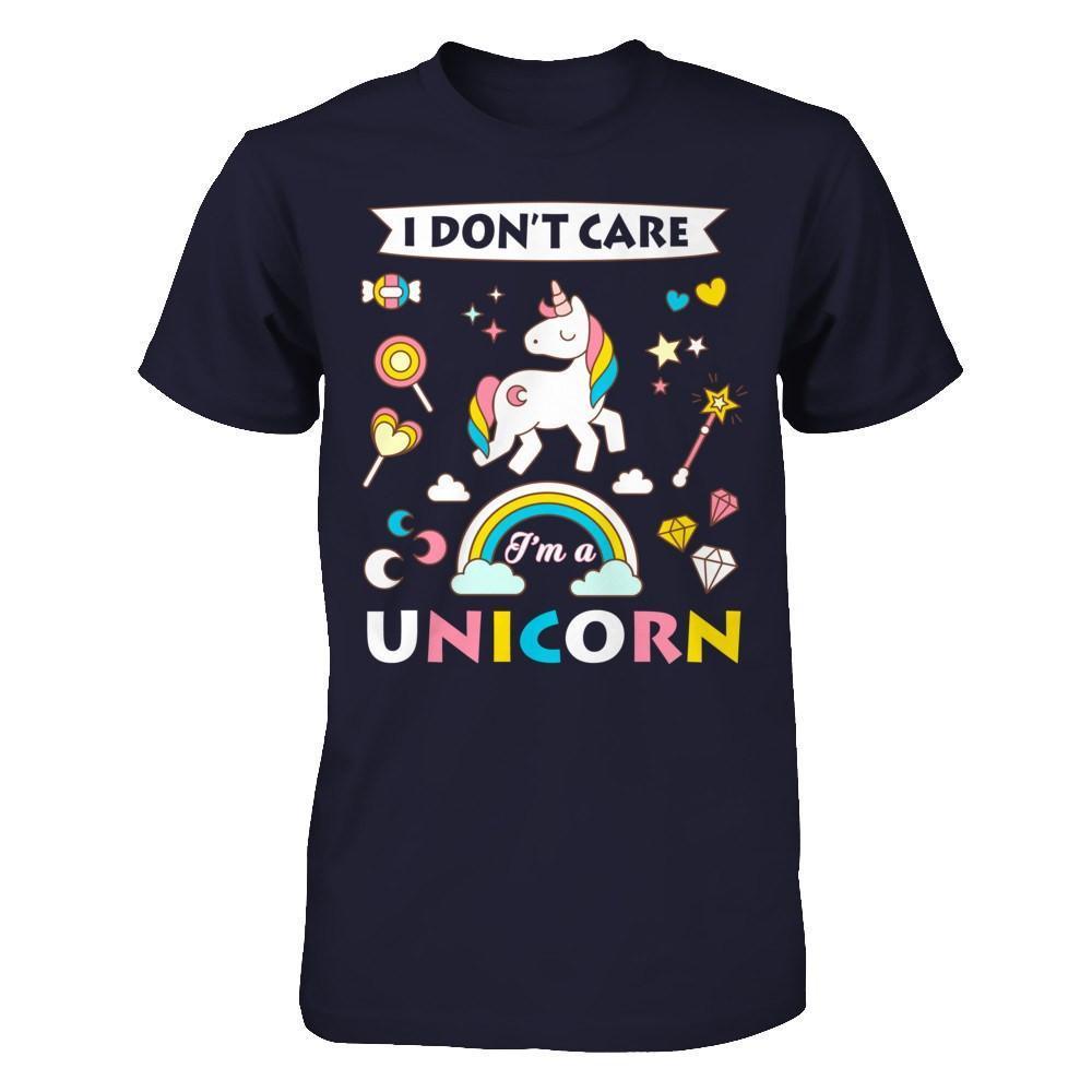 I Dont Care I'am A Unicorn-T-Shirt & Hoodie-Premium T-Shirt-Midnight Navy