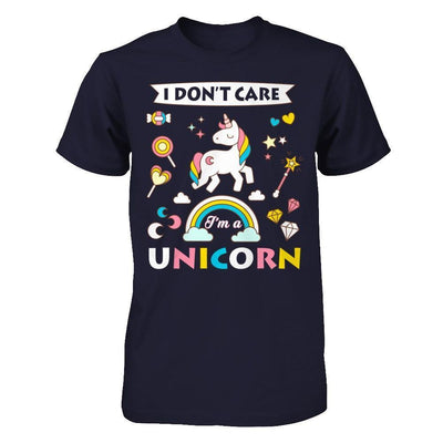 I Dont Care I'am A Unicorn-T-Shirt & Hoodie-Premium T-Shirt-Midnight Navy