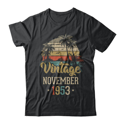 Retro Classic Vintage November 1953 68th Birthday Gift-T-Shirt & Hoodie-Classic T-Shirt-Black