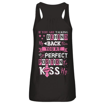 If You Are Talking Behind My Back-T-Shirt & Hoodie-Women's Flowy Racerback Tank-Black