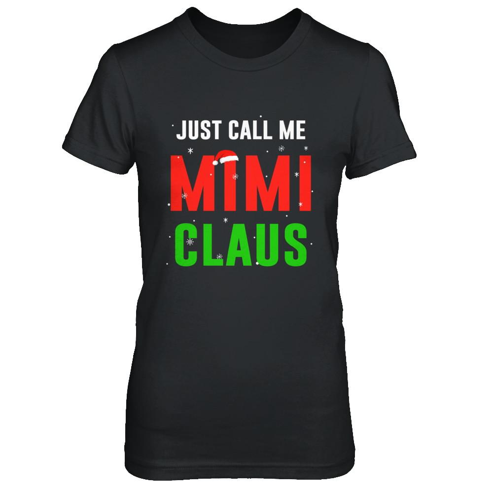 Santa Mimi Claus Matching Family Christmas Pajamas-T-Shirt & Sweatshirt-Women's T-Shirt-Black