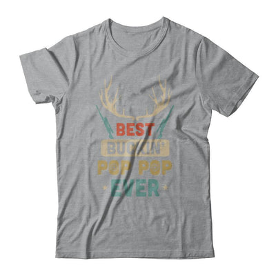 Vintage Best Buckin' Pop Pop Ever Deer Hunting-T-Shirt & Hoodie-Classic T-Shirt-Sport Grey