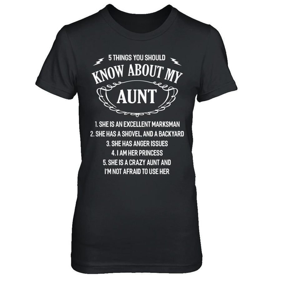 5 Things You Should Know About My Aunt Niece-T-Shirt & Sweatshirt-Women's T-Shirt-Black