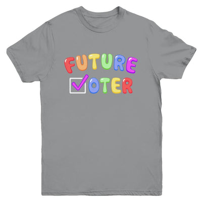 Voting Kids Vote Future Voter Rainbow Youth-Youth Shirt-Youth T-Shirt-Sport Grey