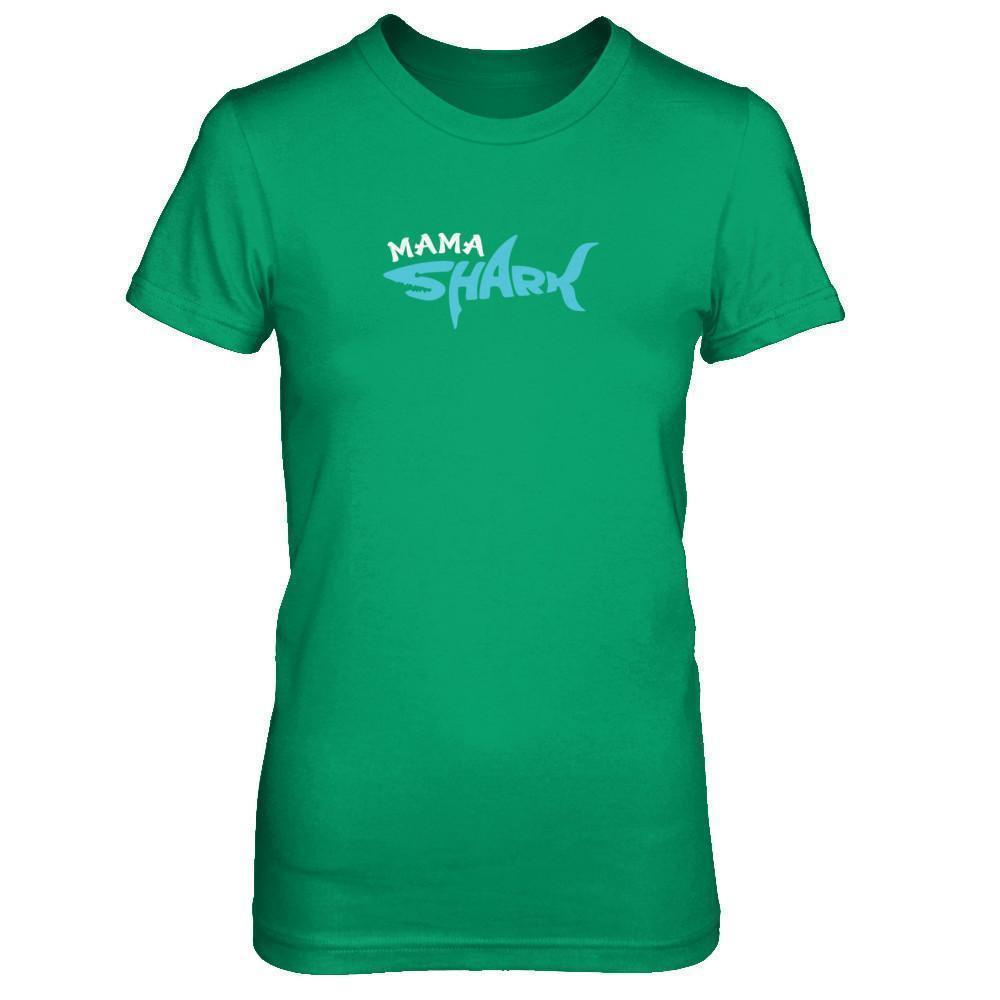 Mama Shark Lovers Best Mom-T-Shirt & Tank Top-Women's T-Shirt-Irish Green
