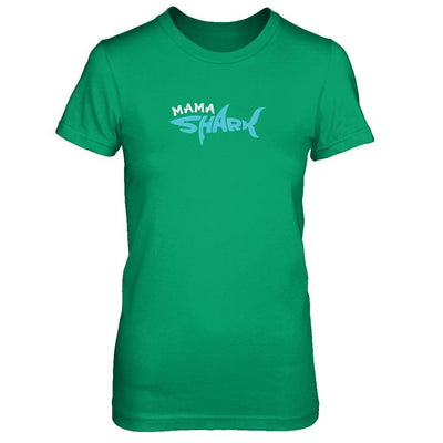 Mama Shark Lovers Best Mom-T-Shirt & Tank Top-Women's T-Shirt-Irish Green