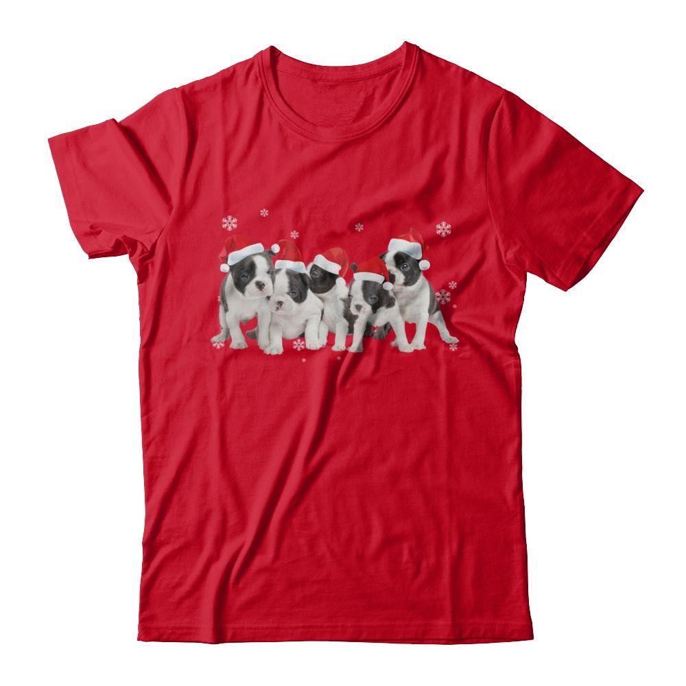 Funny Pit bull Puppies Christmas Dog Gift-T-Shirt & Hoodie-Premium T-Shirt-Red
