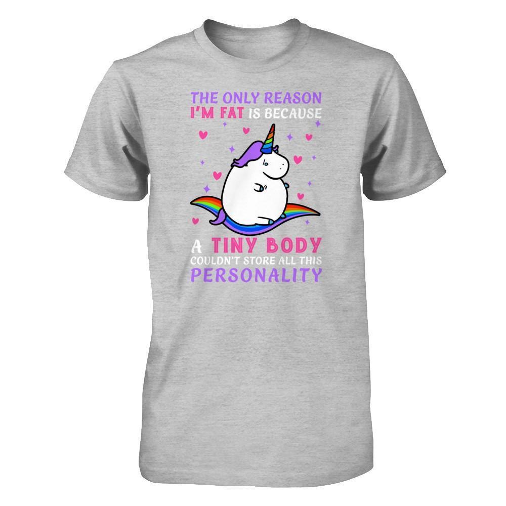 The Only Reason I'm Fat Is Because A Tiny Body-T-Shirt & Hoodie-Premium T-Shirt-Heather Gray