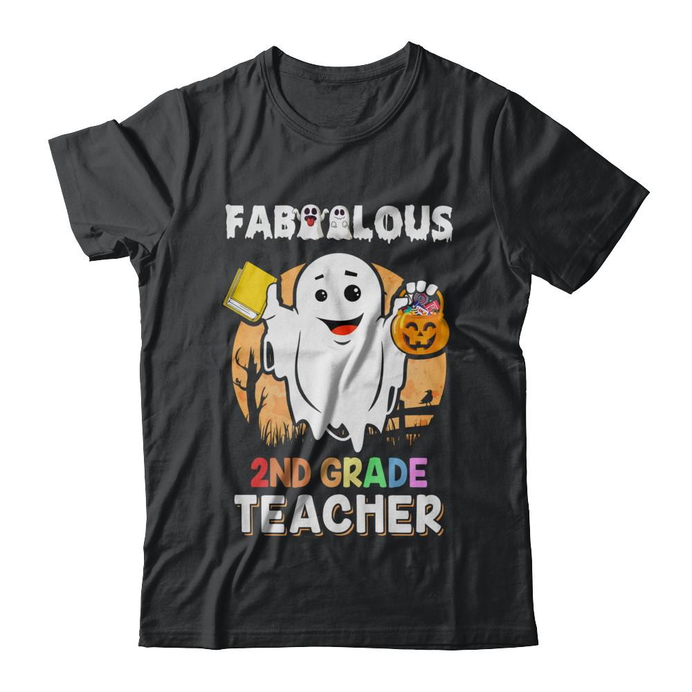 Faboolous Fabulous 2nd Grade Teacher Halloween-T-Shirt & Hoodie-Classic T-Shirt-Black