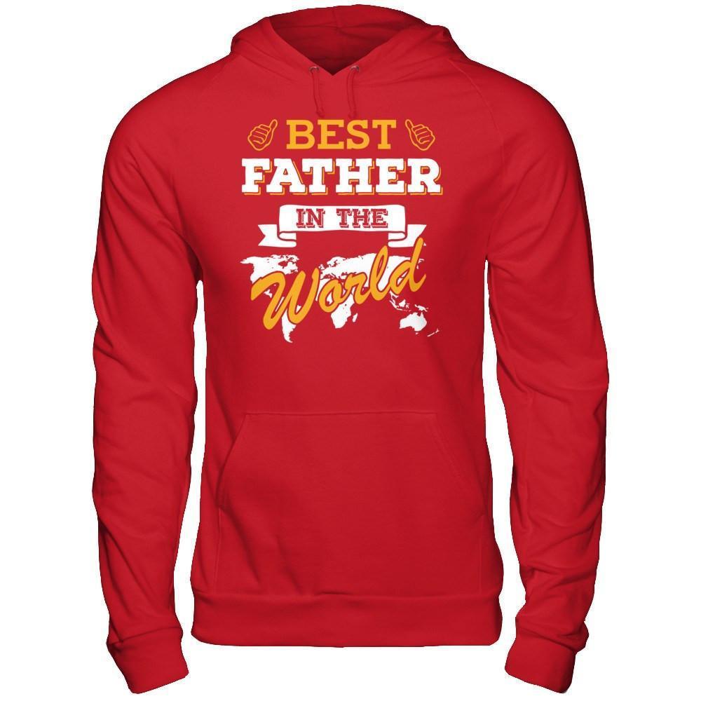 Best Father In The World-T-Shirt & Hoodie-Pullover Hoodie-Red