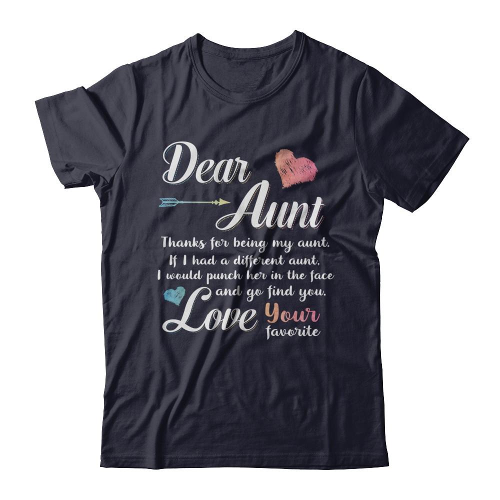 Dear Aunt Thanks For Being My Aunt Gift Christmas-T-Shirt & Hoodie-Premium T-Shirt-Midnight Navy